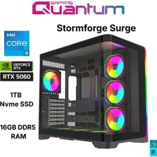Quantum Gaming Stormforge Surge I5-14400F 16GB Ddr5 1tb Nvme RTX5060 8gb Masaüstü Oyuncu Bilgisayarı