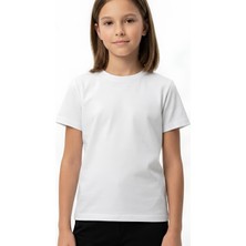 Modanino Kız Çocuk Geniş Kalıp Basic T-Shirt 6-14 Yaş 12691DS