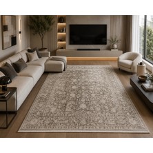 Hoom Rugs Elegant 004 Vizon Bej Doğal Elyaf Yansımalı Klasik Desenli Salon Halısı