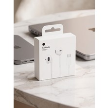 Erdineks Type-C Earpodss Kablolu Kulaklık - Bluetooth Gerektirmez Tak Çalıştır Iphonee 15 Uyumlu Beyaz