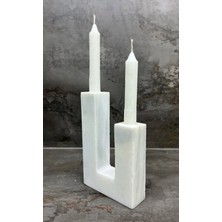 Miarik Design Traverten Mermer Şamdan Mumluk