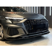 Tuning Vadisi Audi A3 Sline Ön Lip Parlak Siyah 2020 2021 2022 2023 2024 Uyumlu