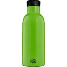 Mamawata Green Pipetli Çocuk Termos Matara 470 ml Paslanmaz Çelik Sızdırmaz Yalıtımlı Suluk
