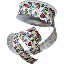 Hobiceyiz Ulutaş Renkli Leopar Grogren Kurdele 2.5 Cm, 20 Metre