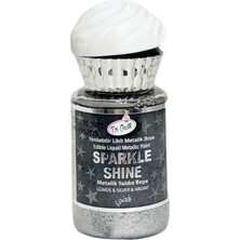 Dr. Gusto Sparkle Sıvı Metalik Boya Gümüş (Silver) Yenilebilir Pasta ve Tatlı Dekor Boyası