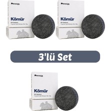 Baboon Natural Kömür Katı Şampuan 3’lü Set | Yağlı Saçlar Için Arındırıcı | Doğal & Vegan