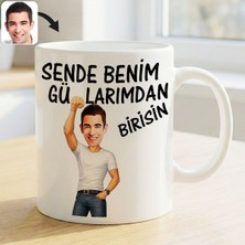 Bk Gift Kişiye Özel Sende Benim Günahlarımdan Birisin Karikatürlü Beyaz Kupa Bardak -5, Arkadaşa Hediye, Eğlenceli Hediye