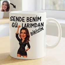 Bk Gift Kişiye Özel Sende Benim Günahlarımdan Birisin Karikatürlü Beyaz Kupa Bardak -3, Arkadaşa Hediye, Eğlenceli Hediye