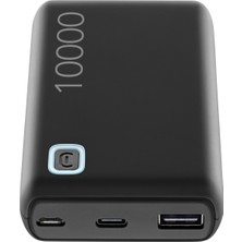 Cellularline Essence 10000 Powerbank Siyah 10000 mAh Kapasite ile Tek Cihaz Şarjı