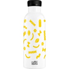 Mamawata Pasta Pipetli Çocuk Termos Matara 470 ml Paslanmaz Çelik Sızdırmaz Yalıtımlı Suluk