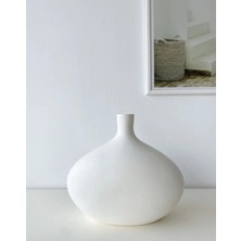 Miarik Design Dekoratif Tombalak Seramik Vazo