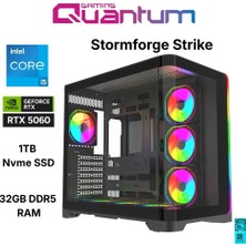 Quantum Gaming Stormforge Strike I5-14400F 32GB Ddr5 1tb Nvme RTX5060 8gb Masaüstü Oyuncu Bilgisayarı