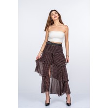 MissVina Trend Model Kemerli Çingene Etek 6879