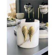 Miarik Design Melek Kanatlı Mermer Saksı