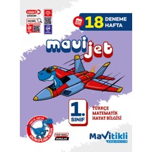 Mavitikli Yayıncılık 1.sınıf Deneme 18 Haftalık Mavijet Tüm Dersler İçin Eğlenceli Eğitim
