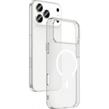 Sionel Apple iPhone 17 Pro Max M-Safe Şarj Özellikli Şeffaf London Sert Pc Kapak