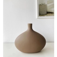 Miarik Design Dekoratif Tombalak Seramik Vazo