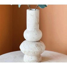 Miarik Design Dekoratıf Traverten  Mermer Vazo