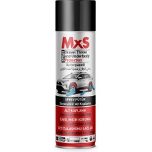 Mxs Siyah Sprey Pütür 500 ml Profesyonel Kalite Boya Yüksek Kapatıcılık ve Kolay Uygulama