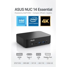 Asus Nuc 14 Essential Barebone Intel N150 16GB Ddr5 1tb SSD 4K Fdos Mını Bilgisayar NUC14MNK150 A11