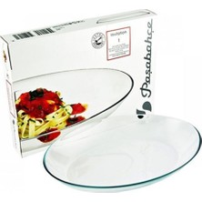 Paşabahçe Invitation Oval Servis Kayık Tabak Cam Malzeme 25x33x4 cm Şık Tasarım 10336