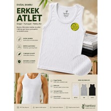 Qulat Anıt Doğal Bambu Erkek Atlet – Nefes Alan Yumuşak Doku /3 Adet