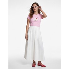Koton Koton x Sibil Çetinkaya - Slim Fit Pamuklu Kısa Kollu Kiraz Baskılı Tişört