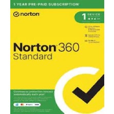 Norton 360 Standard (Win/MAC/İOS/Android) - 1 Cihaz 1 Yıl Norton KEY + Hesap