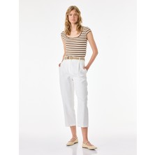 Koton Slim Fit U Yaka Kısa Kollu Çizgili Tişört