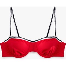 Koton Çıkarılabilir Askılı Kroşe Detaylı Balenli Bikini Üst