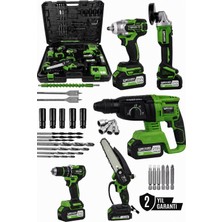 Kimmeer Plus 21V 5'lı Set Kırıcı/delici Hilti, Taşlama, Somun Sıkma, Matkap,  ve Testeresi