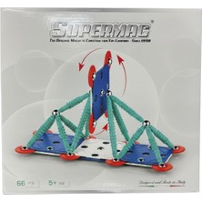 Super Mag SUPERMAG 66 PARÇA MANYETİK YAPI VE GEOMETRİ SETİ-STEM EĞİTİCİ MANYETİK OYUNCAK