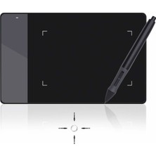 Huion 420 Grafik Tablet 13,3 inç Aktif Alan ile Siyah Renkli Çizim Tableti USB Bağlantı Özellikli