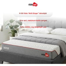 Visko Love High Plus Visco Akıllı Yatak Tek Kişilik Yatak 80 x 200 cm