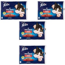 Felix Multipack Sığır ve Tavuk Etli Yetişkin Kedi Maması 4X85GR Lezzetli Tat