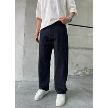 Difransel Jeans Jakar Desen Lacivert Baggy Pantolon