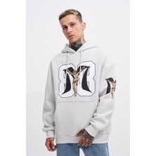 Machinist Clothing Erkek 88 Jesus Baskılı Oversize Sweatshirt Uzay Grisi