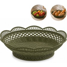 Kale Termos Plastik Dantel Desenli Ekmek, Meyve Sepeti
