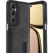 Realme C65 Sara Kartvizitli Deri Kılıf - Siyah