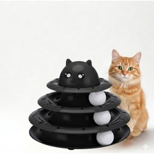 Btnes 3 Katlı Kedi Oyuncağı Tower Of Tracks Eğitici Kedi Oyuncağı Interaktif Oyuncak