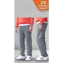Osyday 2'li Erkek Baggy Eşofman Altı - Rahat Kesim Spor Pantolon Avantaj Paketi