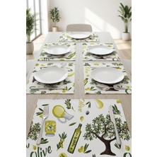 Rona Home Su Geçirmez Amerikan Servis 6'lı Set Leke Tutmaz Silinebilir Masası Tabak Altlığı 35X45 cm