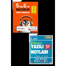 Tonguç Akademi 5'ten 6'ya Hazırlık Kitabı ve 6. Sınıf Yazılı Notları 2. Dönem 1 ve 2. Yazılı