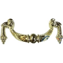 Dekoratif Zamak Üzümlü Kulp - 64MM, Sarı, 1 Adet