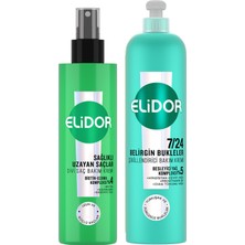 Elidor Sağlıklı Uzayan Saçlar Sıvı Saç Bakım Kremi 200 ml + 7/24 Şekillendirici Bakım Kremi 240 ml