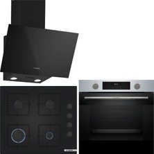 Bosch Siyah/ınox Ankastre Set HUA717BR0T-POP6C6P31O-DWK63PJ60T