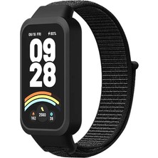Apsuwa Xiaomi Smart Band 9 Aktif Cırtlı Kumaş Kordon Siyah Renkli Hafif ve Dayanıklı