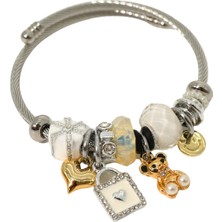 Biem Accessory Biem Pandora Model Çelik Bileklik Beyaz2