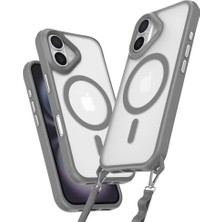 Iphone 16 Kılıf Enka Magsafe Silikon Kılıf - Titan Gri