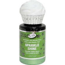 Dr. Gusto Sparkle Sıvı Metalik Boya Yeşil Yenilebilir Pasta ve Tatlı Dekor Boyası